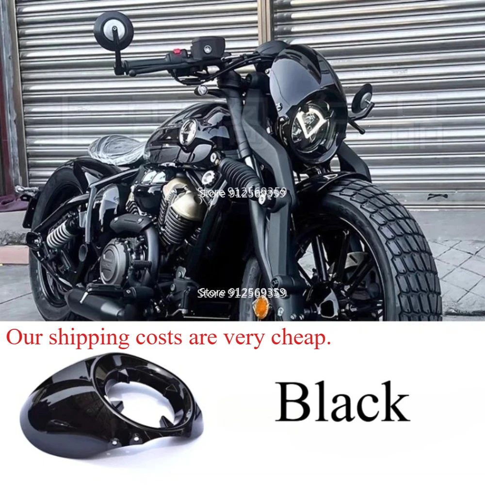 FOR Benda Napoleon Bob 250 Motorcycle Modification Headlight fairing Wind deflector Headlight cover Retro Classic Accessories