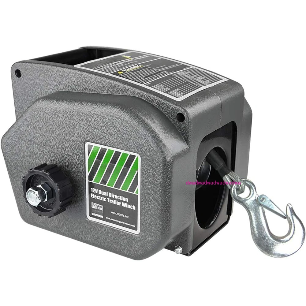 Trailer winch,Reversible electric Winch, for boats up to 6000 lbs.12V DC,Power-in, Power-out, and Freewheel operations