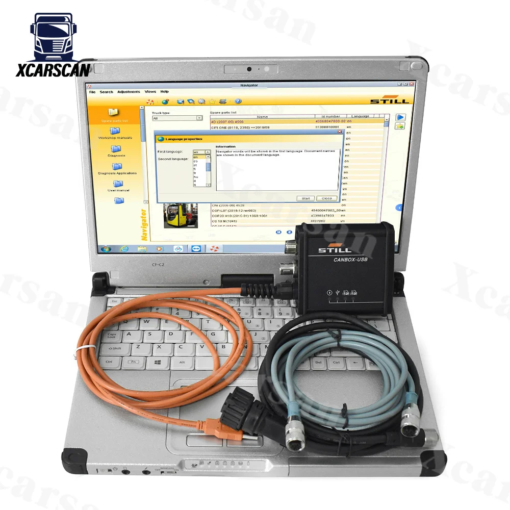 CFC2 Laptop For Still CANBOX 2 50983605400 Incado Forklift STEDS 8.21 Can Bus Still Diagnostic Tool Forklift Scanner Tool