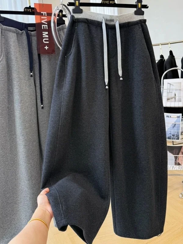 

Свободные повседневные брюки унисекс с широкими штанинами, весна-осень, новый стиль, свободный крой, прямые брюки-трубы