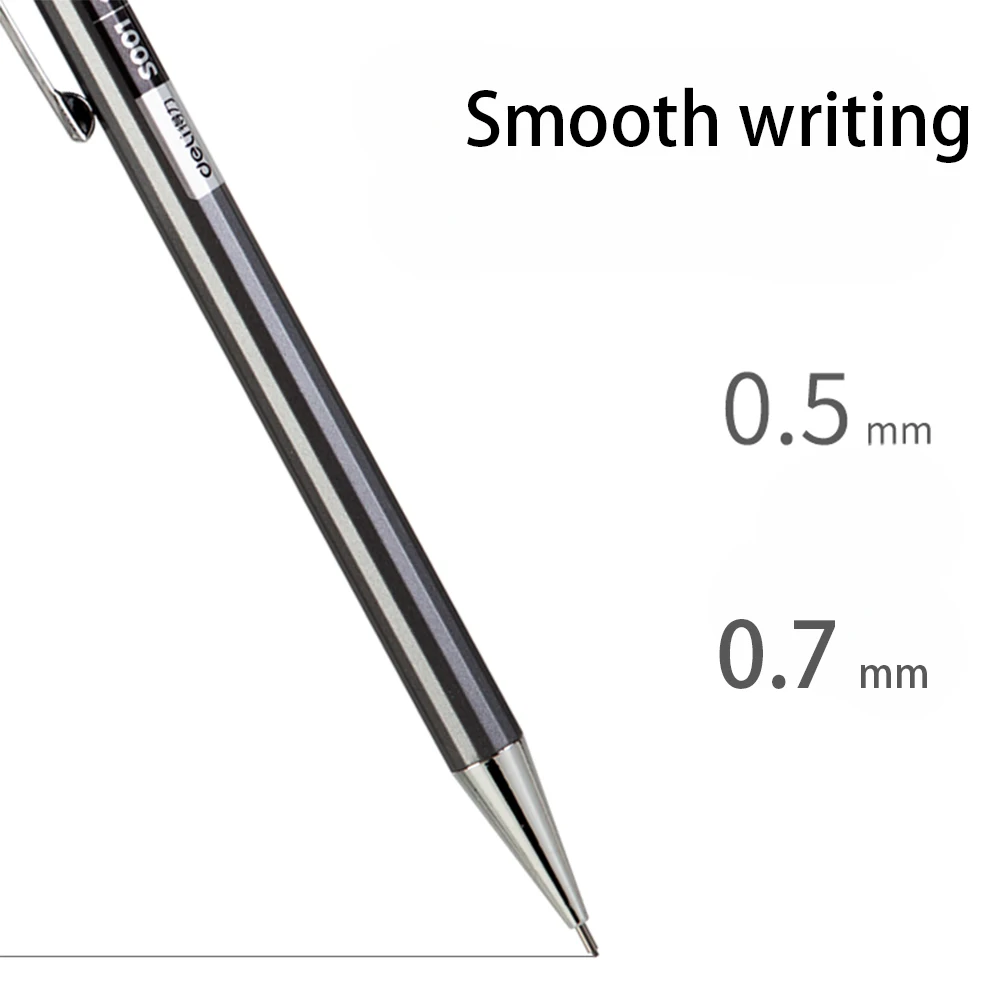 Deli Metal Mechanical Pencil Set for Drawing 0.5mm 0.7mm Professional Drawing Pencils Механический Карандаш for School Supplies