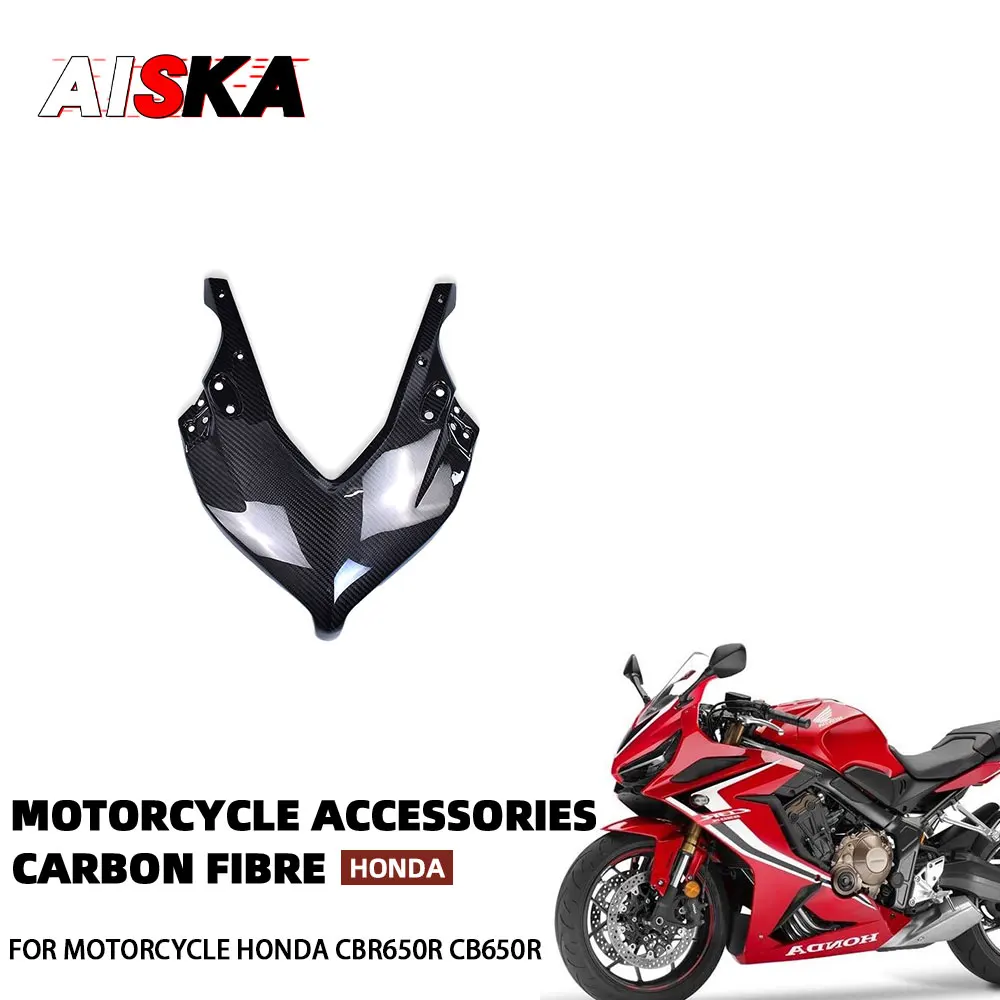 100% Carbon Fiber Motorcycle Front Protectors Front Headlight Cover Fairing for HONDA CBR650R CB650R 2019 - 2023