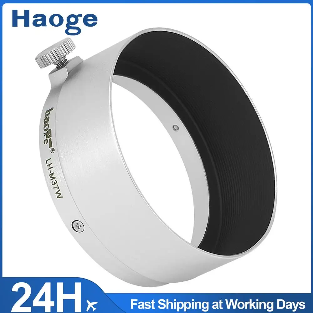 Haoge LH-M37W capa de lente de metal para leica leitz elmar 3.5cm 35mm f3.5 substituir a36 prata