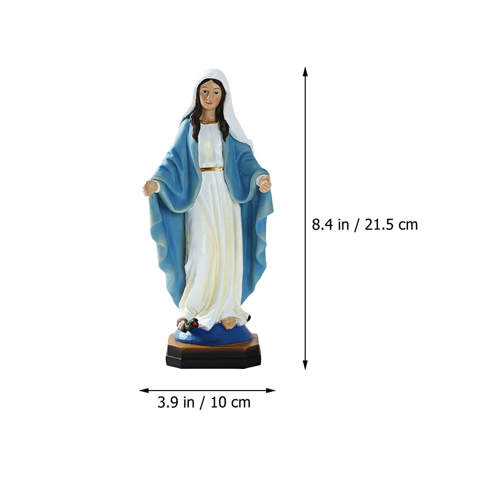 Image of The Virgin Auxiliary Our Lady Ornament Sculpture Mary Statue Retro Decor