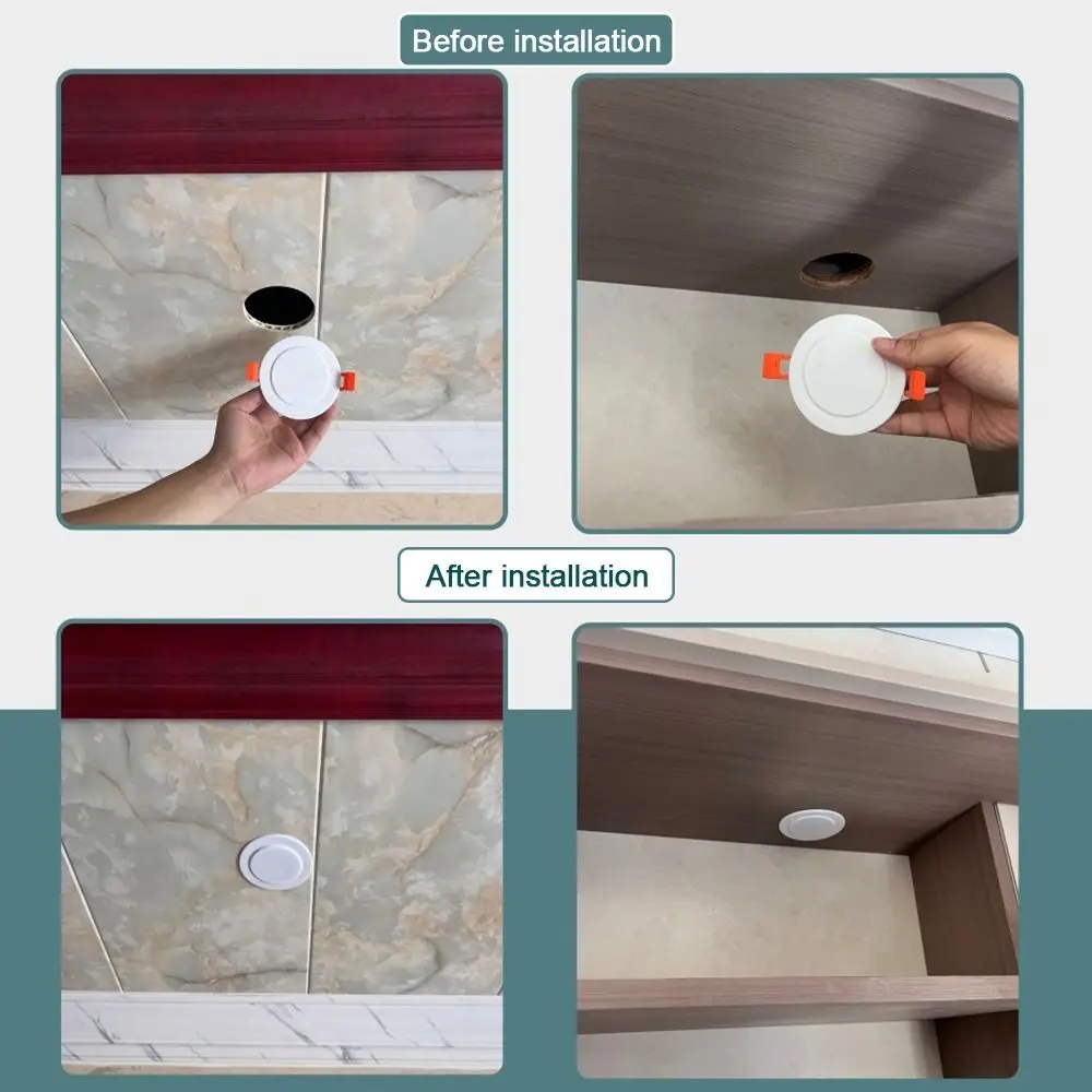 Creative Plastic Wall Hole Cover Snap-on Round Reserved Drill Hole Cap Various Size Air Conditioning Hole Cover