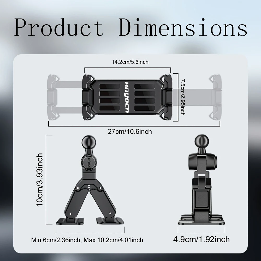 Adhesive Dashboard Tablet Phone Holder Mount Multi-Angle Adjustable for Car Desktop Support Horizontal Vertical Rotation View