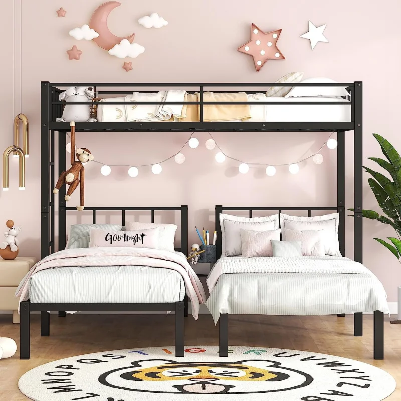 Metal Bunk Bed Set for Kids and Teens Over Twin