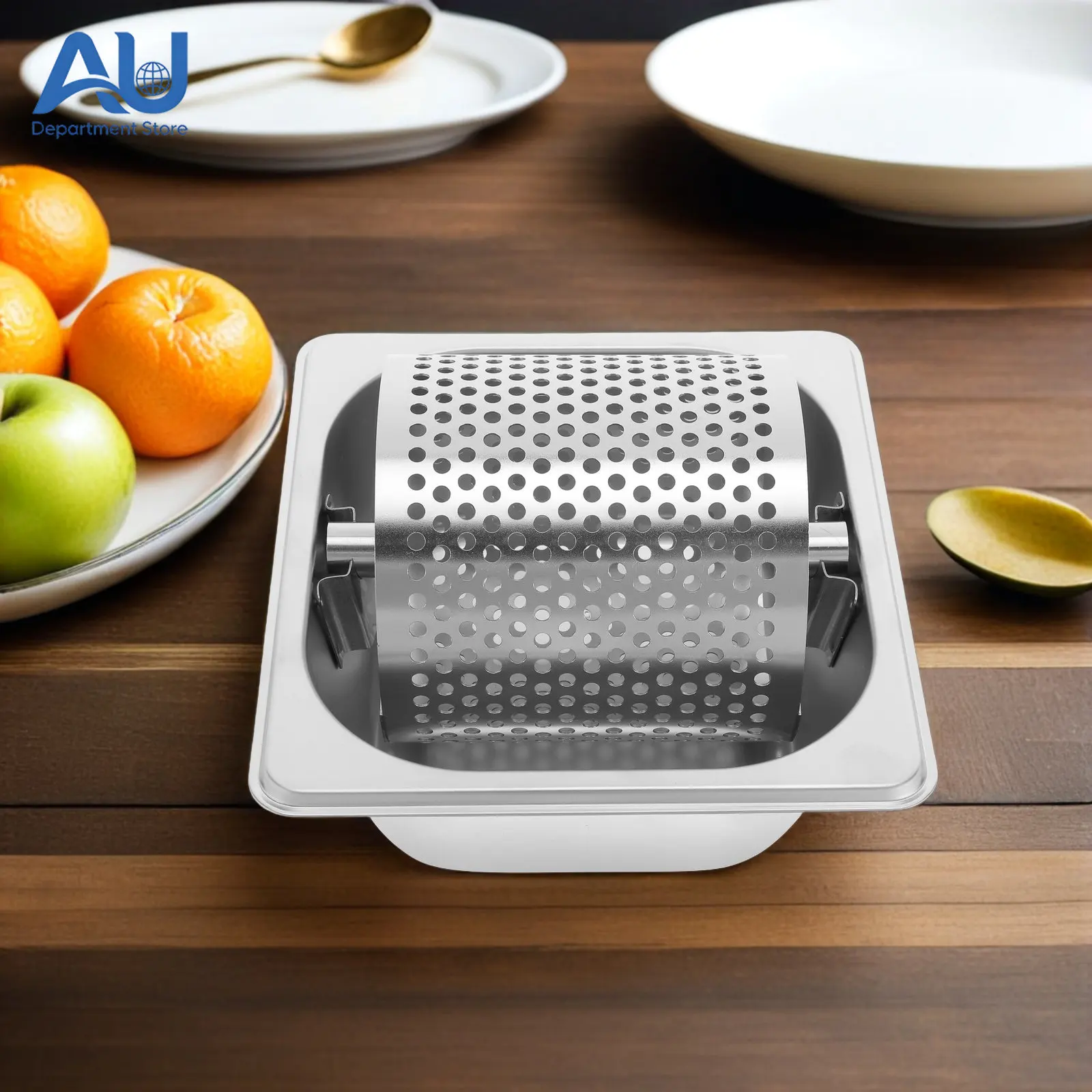 Stainless Steel Butter Roller Raised Bottom 7.07x6.48x3.54 Even Spread Tool for Buns Toasts Burgers Kitchen Restaurant Butter