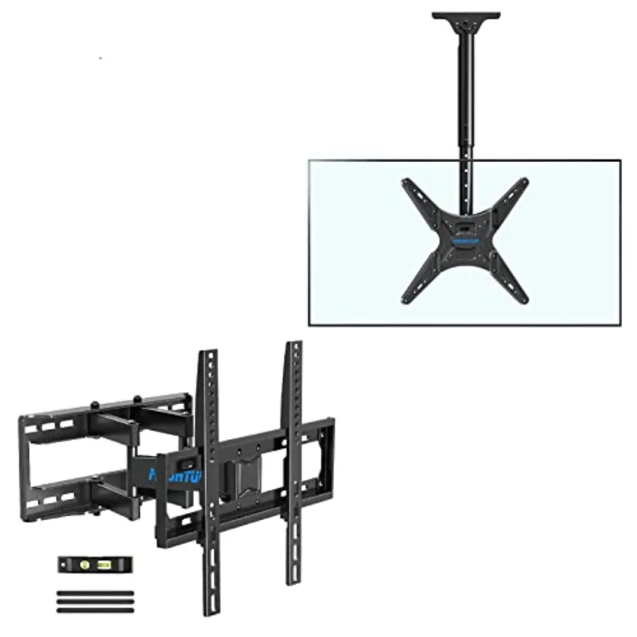 

Full Motion TV Wall Mount Ceiling TV Mount for 2665 Inch TVs Bundle Ideal for Living Room Home Theater and Bedroom Inst