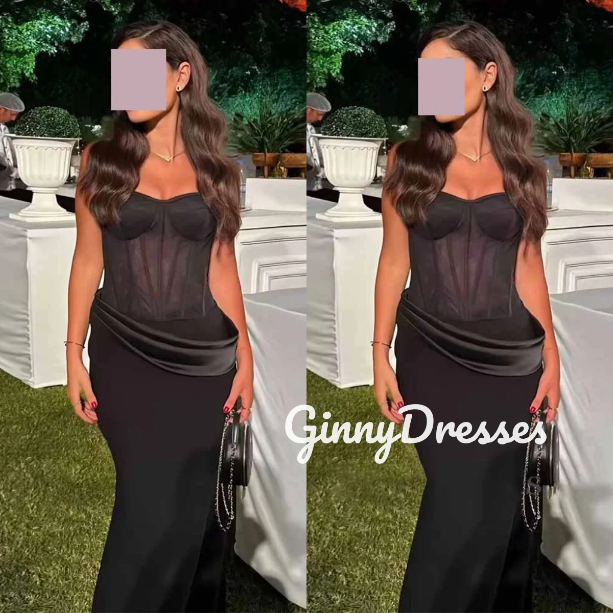 

Dubai Luxury Evening Dress Customize Mermaid Sweetheart Dresses For Prom Sleeveless Ruffle Floor-Length Formal Occasion Dresses