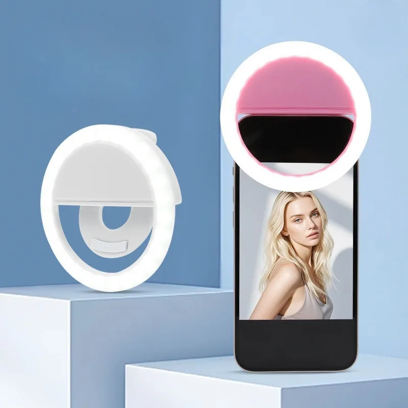 Luz de relleno para teléfono móvil RK12, belleza, Selfie, Flash en vivo, anillo redondo LED, herramienta de belleza para teléfono móvil portátil, anillo de luz de maquillaje