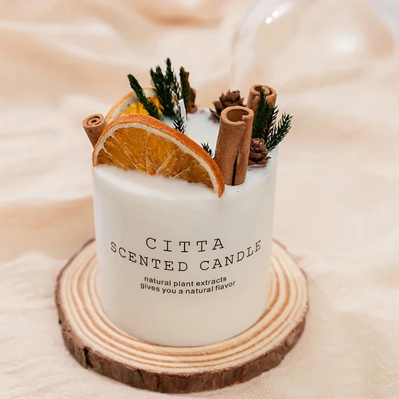 Forest Series Scented Soy Candle with Wooden Holder, 4 Fragrances, Aromatherapy Candles for Home Meditation Decoration, 285g