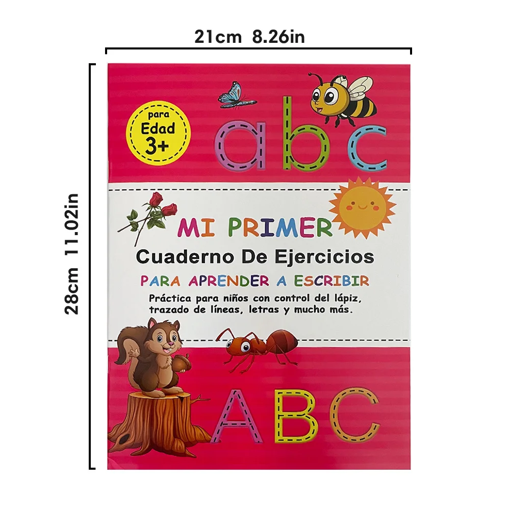 Spanish Alphabet Tracing Workbook for Kids Early Language Learning Resource Spanish Letter Vocabulary Educational Practice Book