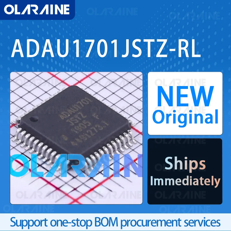 

1/5/10Pcs ADAU1701JSTZ-RL LQFP-48 audio DSP RoHS 2 Channel SPI The supply voltage is 3.3 V