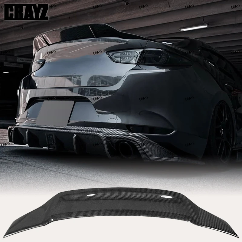 

For Mazda 3 Axela Spoiler 2020 2021 2022 2023 R Style Real Carbon Fiber Car Rear Trunk Lip Spoiler Body Kit GT Accessories