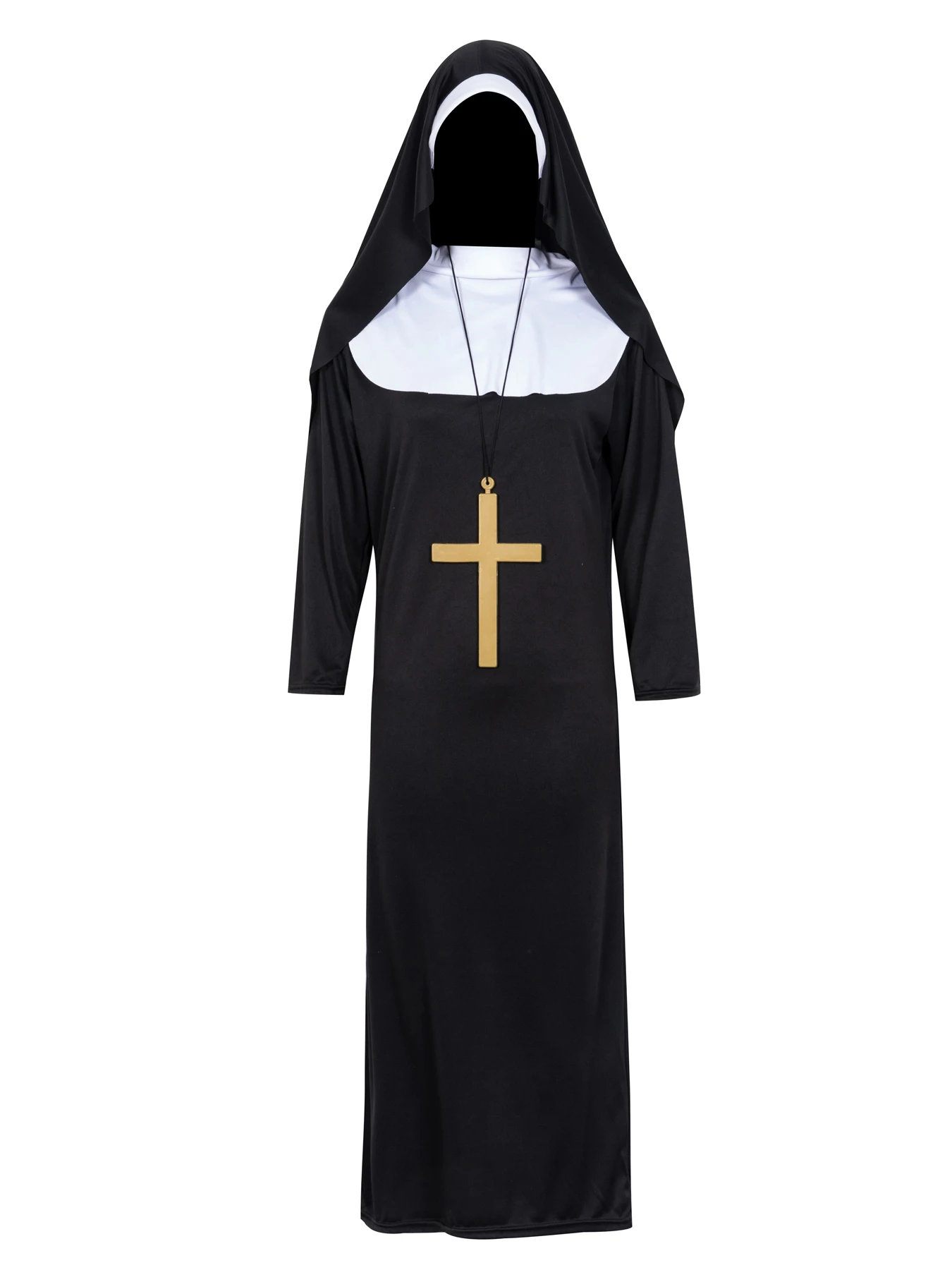 Halloween Adult Nun Cosplay Costume Virgin Mary Priest Role Playing Costume Dance Performance Outfit view 3