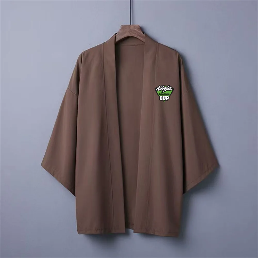 

Kawasaki men's samurai suit, Japanese style cosplay cardigan, traditional Haori, Harajuku fashion Tamada loose thin jacket