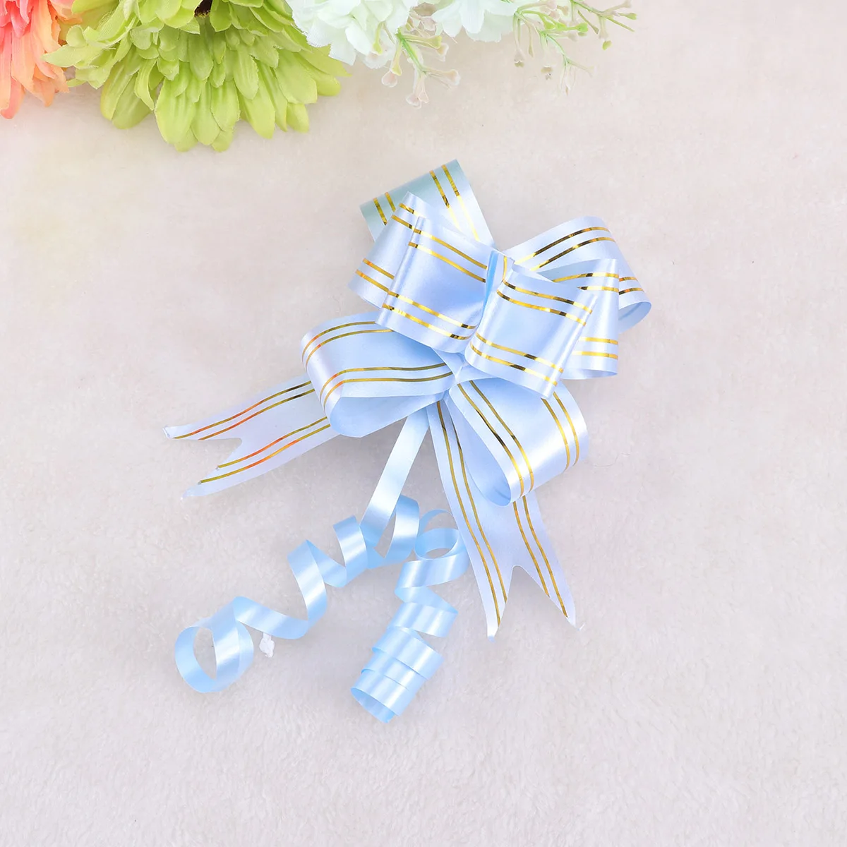 

20pcs Pull Wedding Car Decor Pull Bows For Christmas Gift Knot Ribbon String Bows Christmas Party Home Flower Fruit Holiday