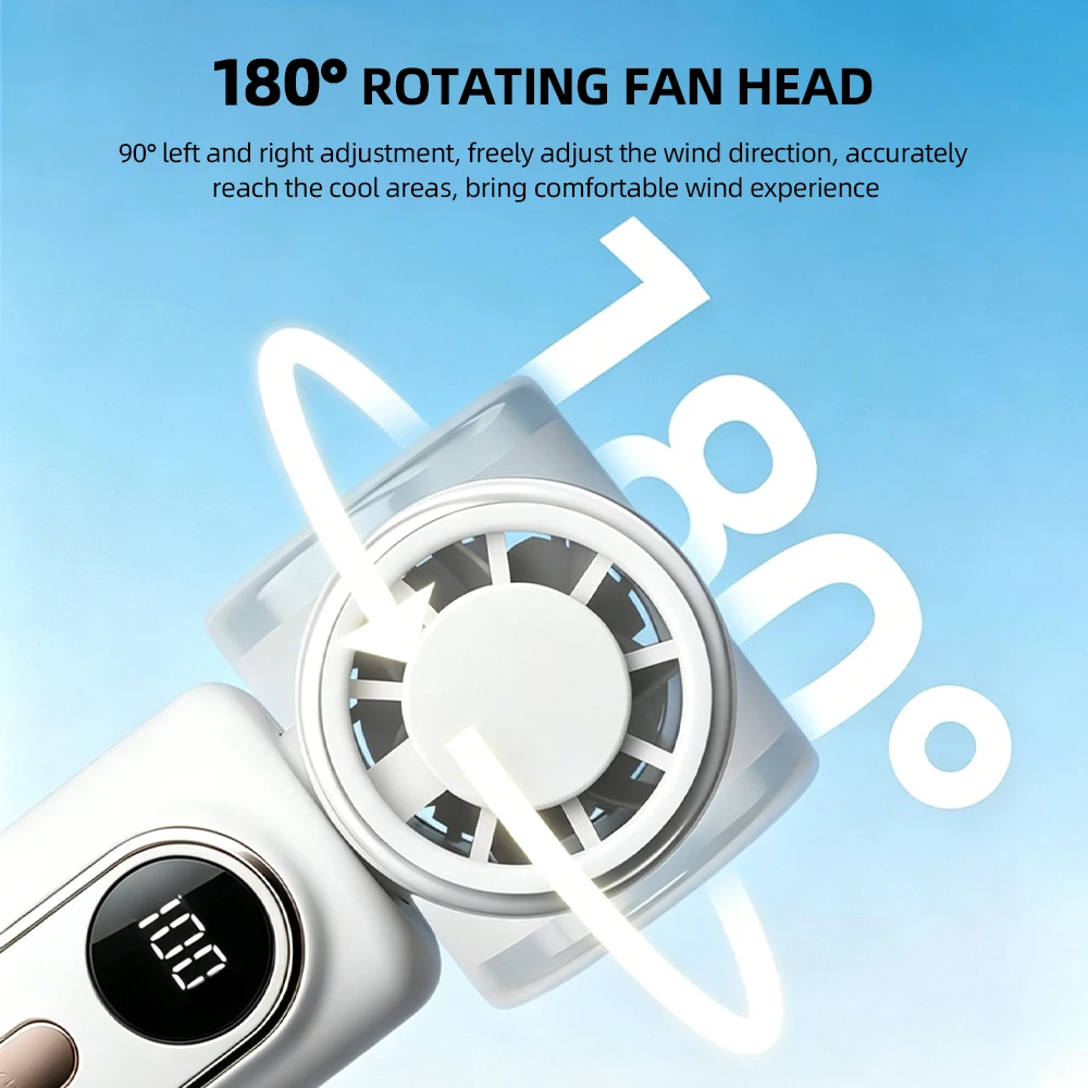 Draagbare mini handventilator met clip en 5 snelheden_voghion.com