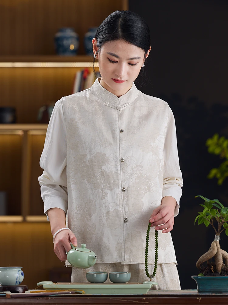 

Ele Young Version Reformed Tang Suit Jaet High Luxury Chinese Sle New National Trend Vest от Er Xi на осень