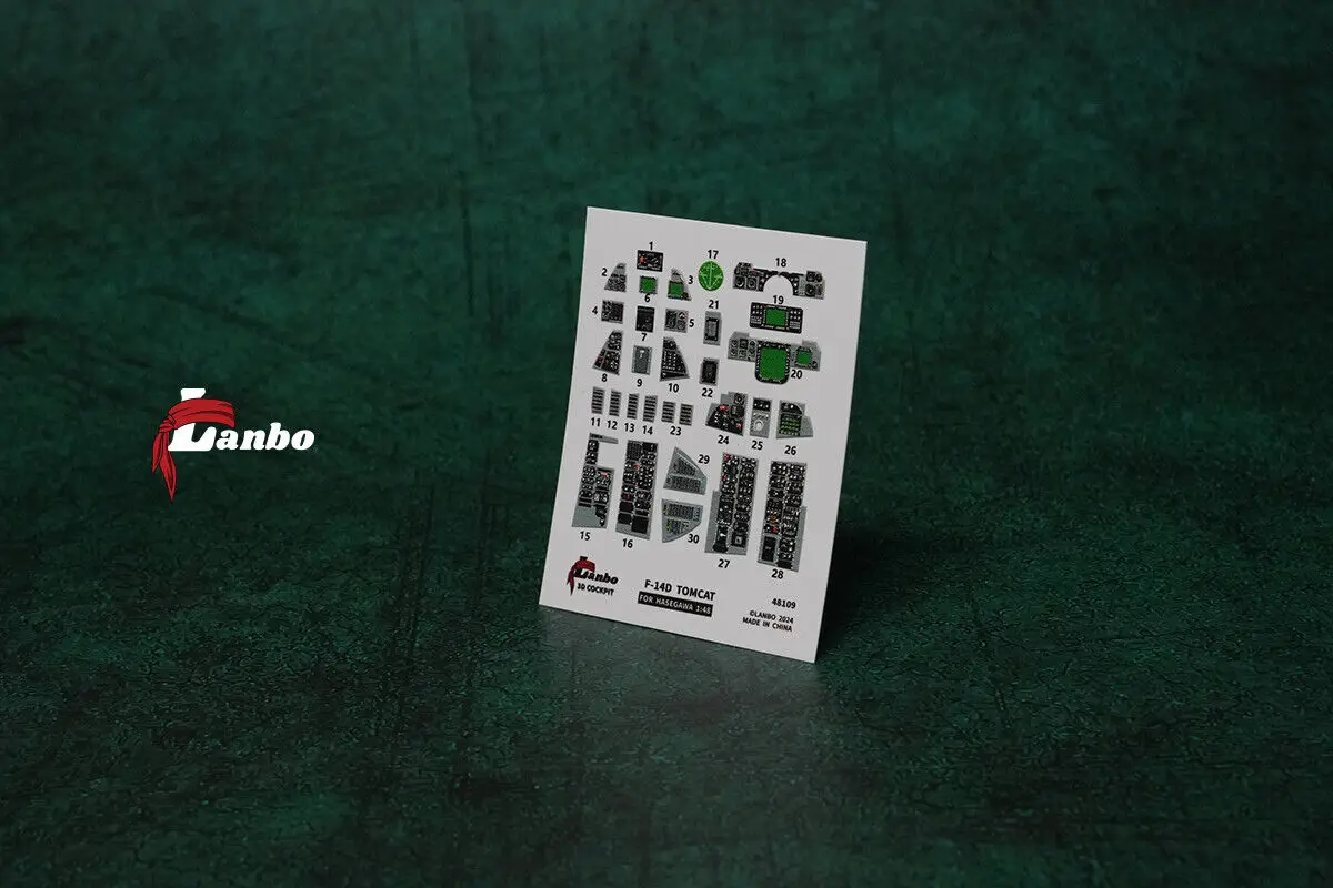 

Модель Lanbo с 3D-печатью кабины 48109 1/48 F-14D Tomcat для Hasegawa