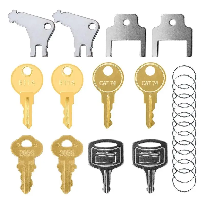 Multi-use Gear 12 Pack Universal Paper Towel Dispenser Keys, Replacement Key Set for Janitor Cat 74, E114,