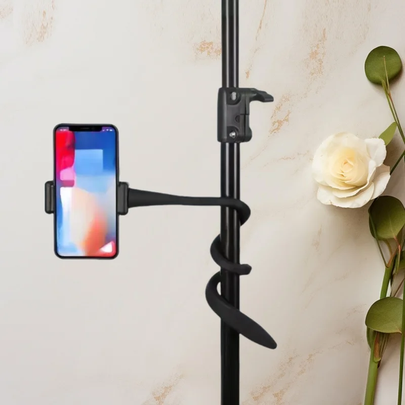 

Силиконовый держатель для телефона для коляски и автомобиля, гибкая конструкция на шею, регулируемый зажим для руки, портативная подставка для палки для селфи для стола и велосипеда