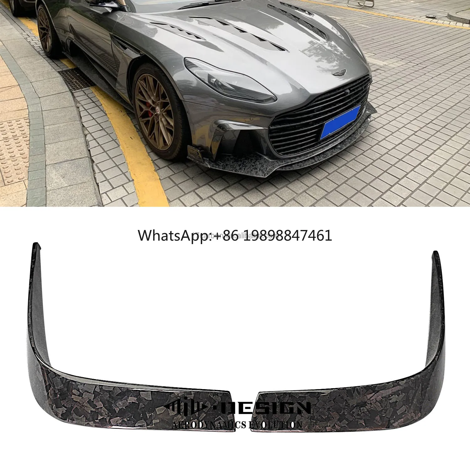

Msy Front Bumper Splitter Carbon Fiber Kits Front Bumper Air Intake Trim for Aston Martin DB11