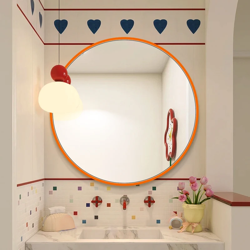 Okrągłe Lustro Ścienne Salon Nowoczesne Toaletka Dziewczyny Mężczyźni Estetyczne Sypialnia Luksusowe Lustro Funky Espelhos Produkty Domowe