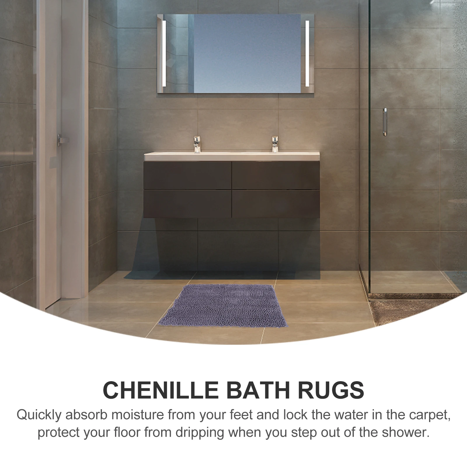 

Противоскользящие коврики из синели, коврики для ванной, моющиеся, быстросохнущие кухонные ковры