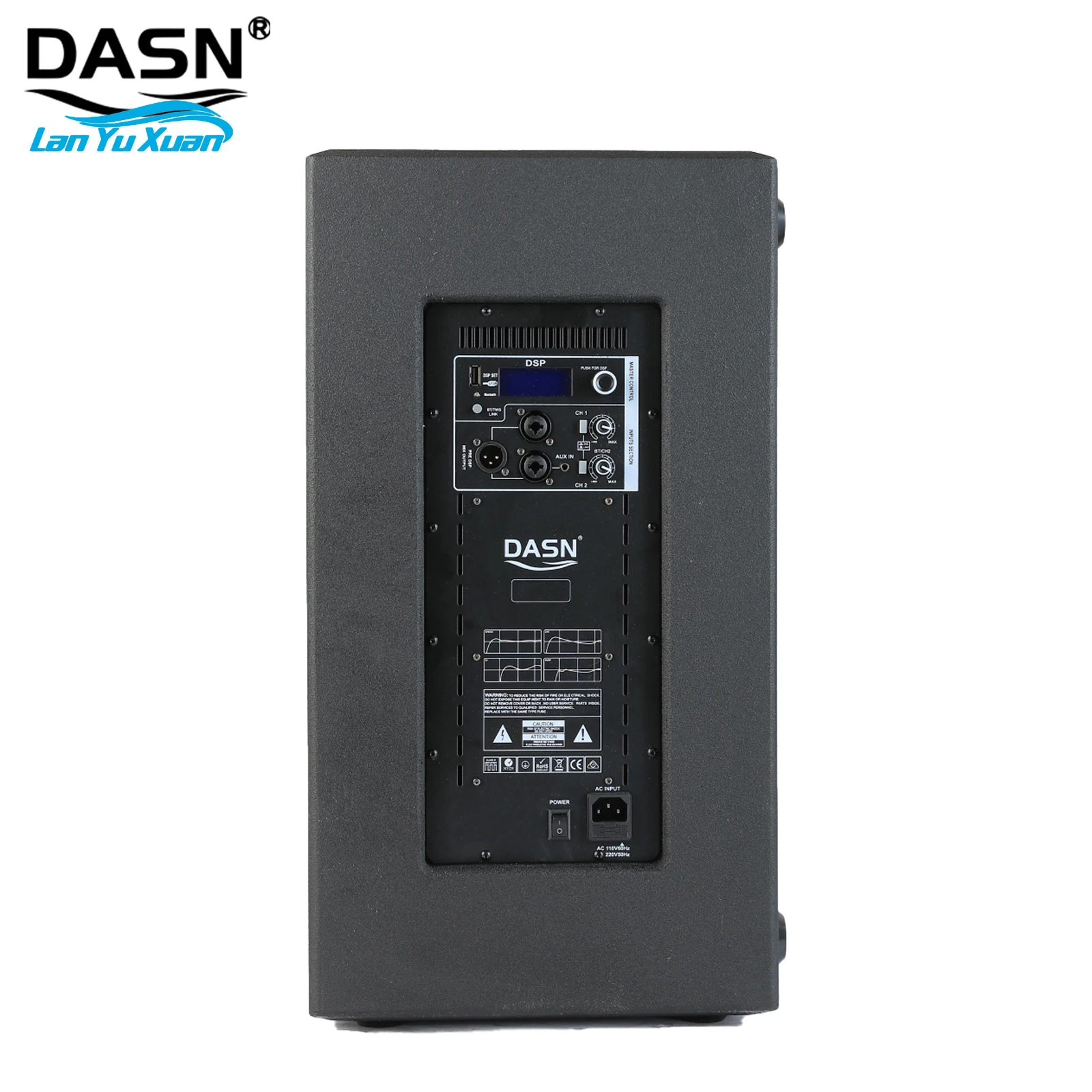 B2 4000W Peak 1000W RMS Audio Dj Party Home Stage Active Professional Column Speaker Double 10 Inch Subwoofer PA System