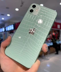 2Pcs Crocodile Pattern Hydrogel Back Film For iPhone 16 15 14 Plus 13 12 mini 11 Pro X XS Max XR Soft Clear TPU Screen Protector