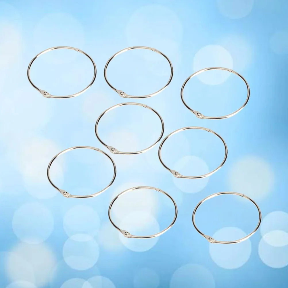 50 قطعة حلقات الكتاب الفضي خواتم الموثق المعدنية الصلب القوية للصور عينات الألبومات DIY بها بنفسك سكرابوكينغ مكتب المدرسة #5