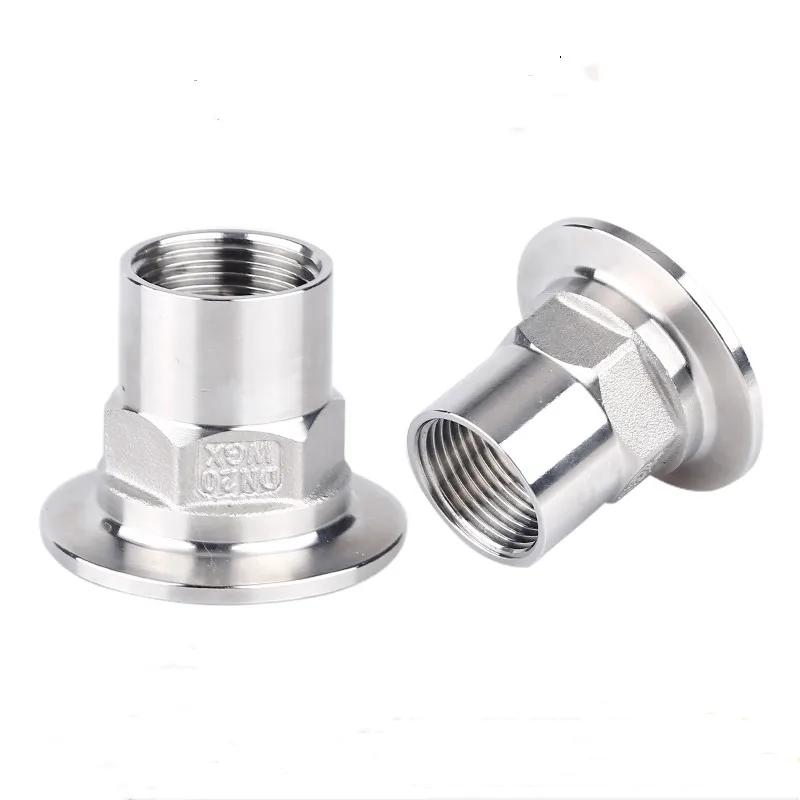 

1/2" 3/4" 1" 1-1/4" 1-1/2" 2" (DN15-DN50) SS304/316 Stainless Steel Sanitary Female Thread Hex Ferrule Pipe Fitting Tri Clamp