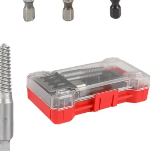 12PC Hex Shank Tap Extractor Set Carbon Steel 4mm-M10 Broken Screw Remover Left Hand Thread Drill Bit Tool For Metal Wood Repair