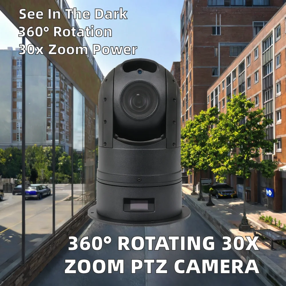 كاميرا متينة مثبتة على السيارة كاميرا PTZ Ani-shake HD Zoom للرؤية الليلية كاميرا Cctv Ip 4G H265 COMS شاشة عرض فيديو طويلة المدى #5