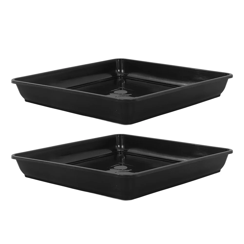 

2Pcs Square Plastic Flower Pot Tray Thick Planter Saucer for Indoor Outdoor Plants Garden Balcony Water Collecting Plate