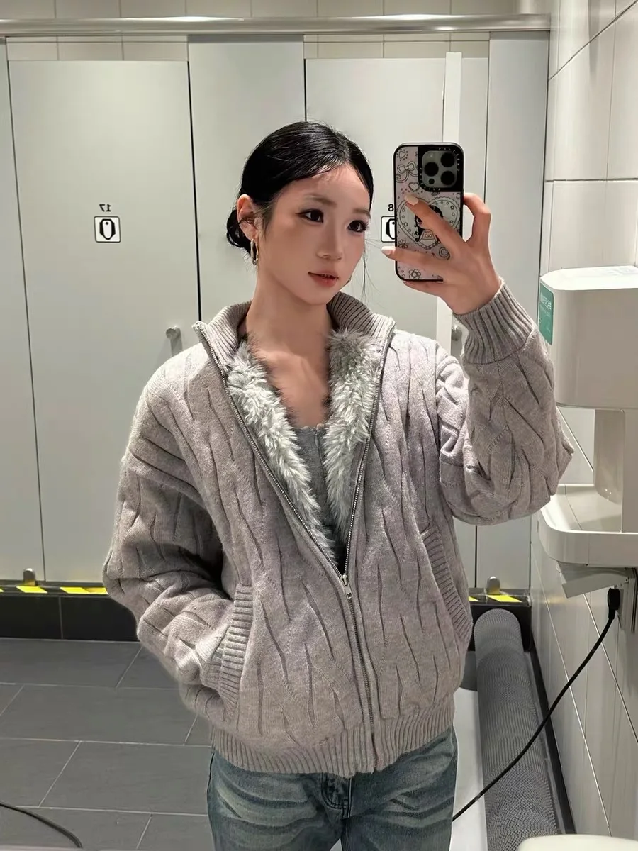 

American Sle Thistle Woven Fce Collar Sweater Thi Outerwear Winter ex Cleanfit Mountain Eagle Warm Knitted