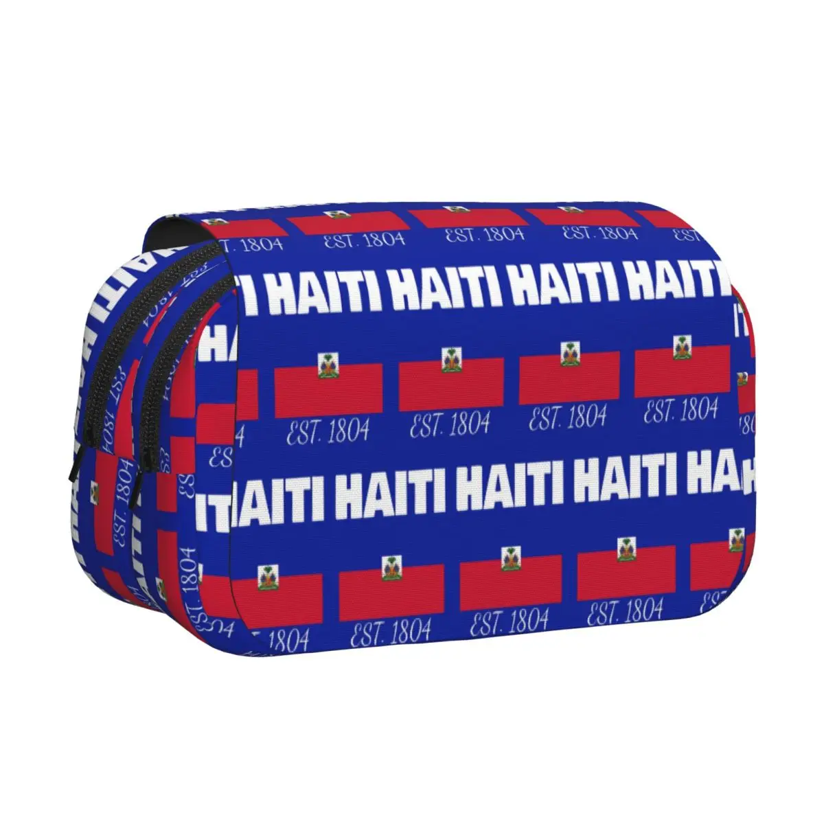 Haiti EST. 1804 Independence Haitian Flag Pencil Case Pencil Pouch Hard Shell Large Storage Pen Box Pencil Bag for Kids School