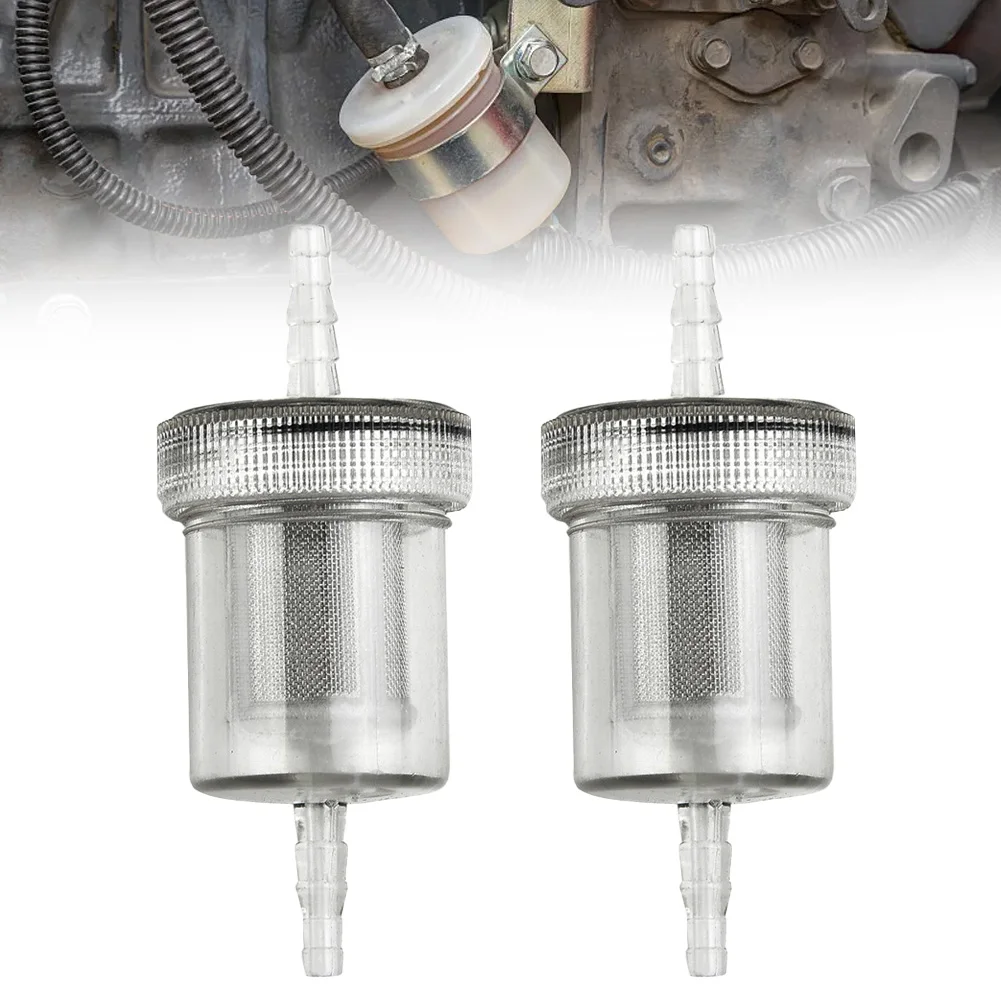 

2x 77mm Diesel Inline Fuel Filter Plastic Air Heater Diesel Parts Transparent For Webasto And For Eberspacher 4mm ID Fuel Hose