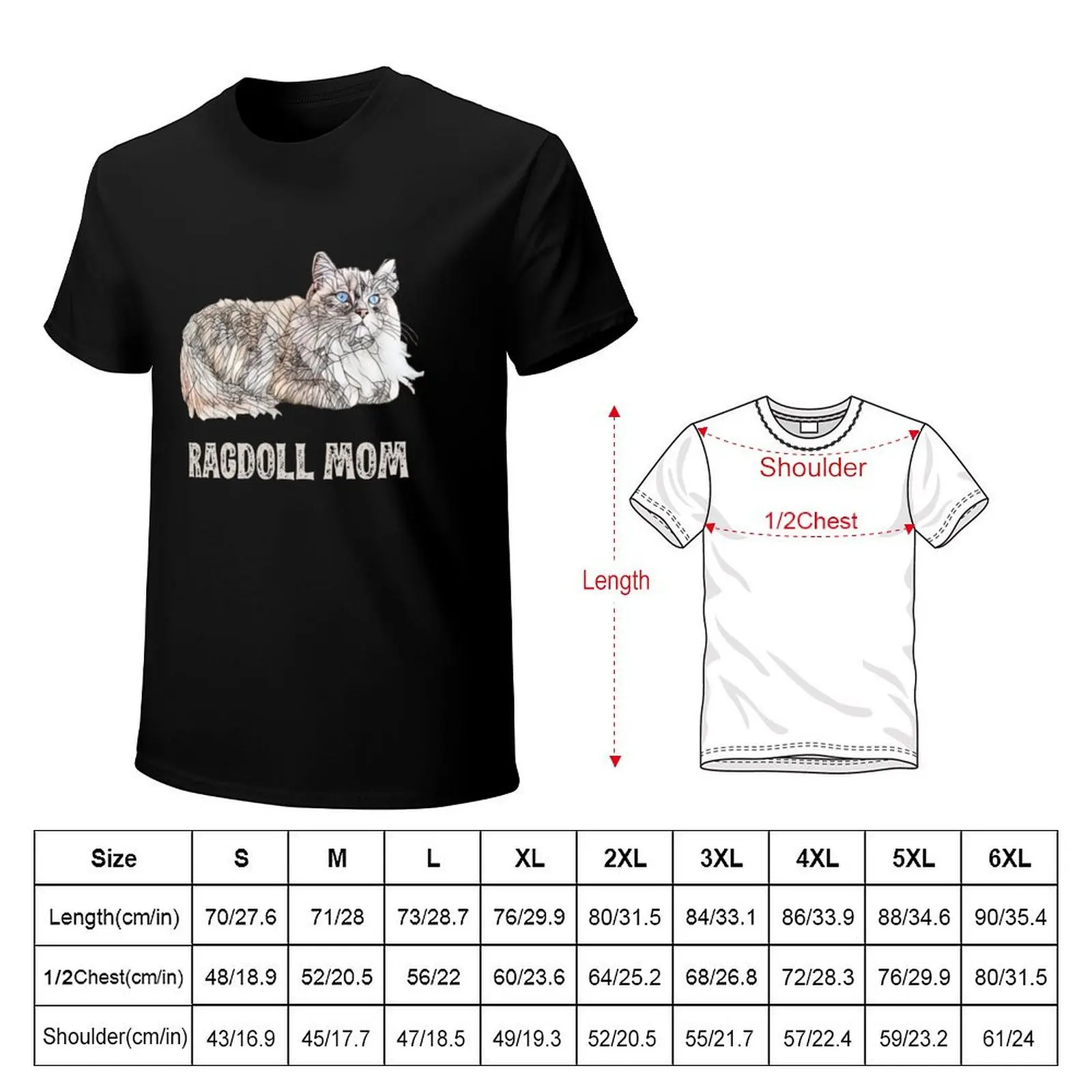 Ragdoll Mom - Ragdoll Cat Mom Design T-Shirt Festival Short Sleeve T-Shirt