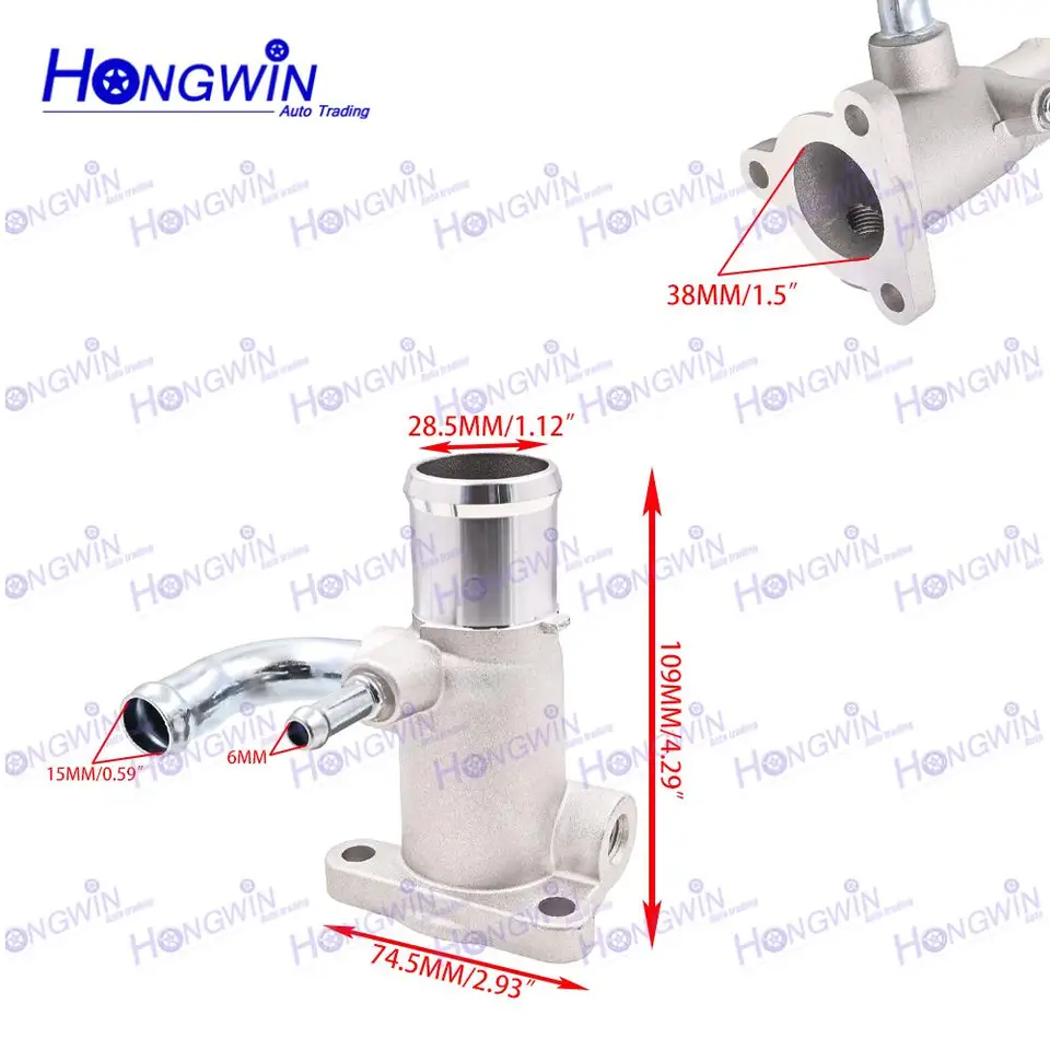 1/2pcs Engine Coolant Thermostat Housing With Sensor 17570-86G00