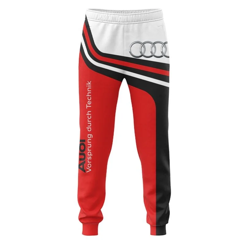 2025 ฤดูร้อนAudiโลโก้กางเกง 3Dการพิมพ์แฟชั่นคุณภาพสูงผู้ใหญ่Breathableสบายๆกางเกงกลางแจ้ง