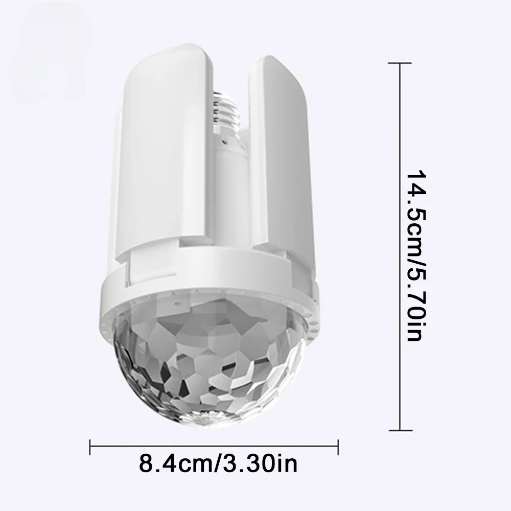 E27 LED Bulb Fan Four-leaf Blade Music Lamp Bluetooth Speaker Foldable LED Light Bulb Ceiling Light With Remote Controller