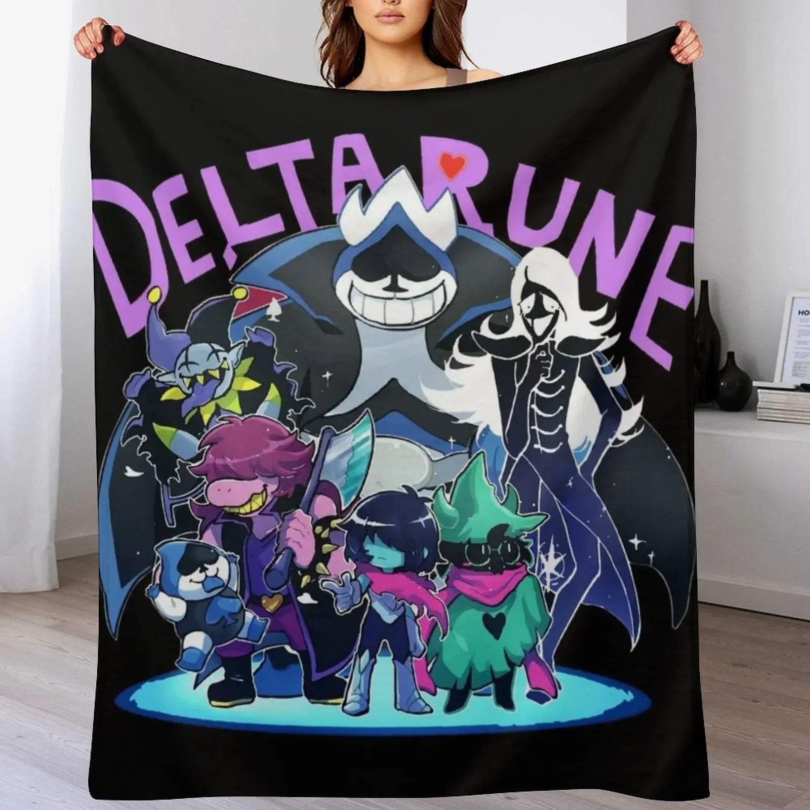 

Love Delta Rune Crew Throw Blanket Air Conditioner Soft Blanket for Office Home