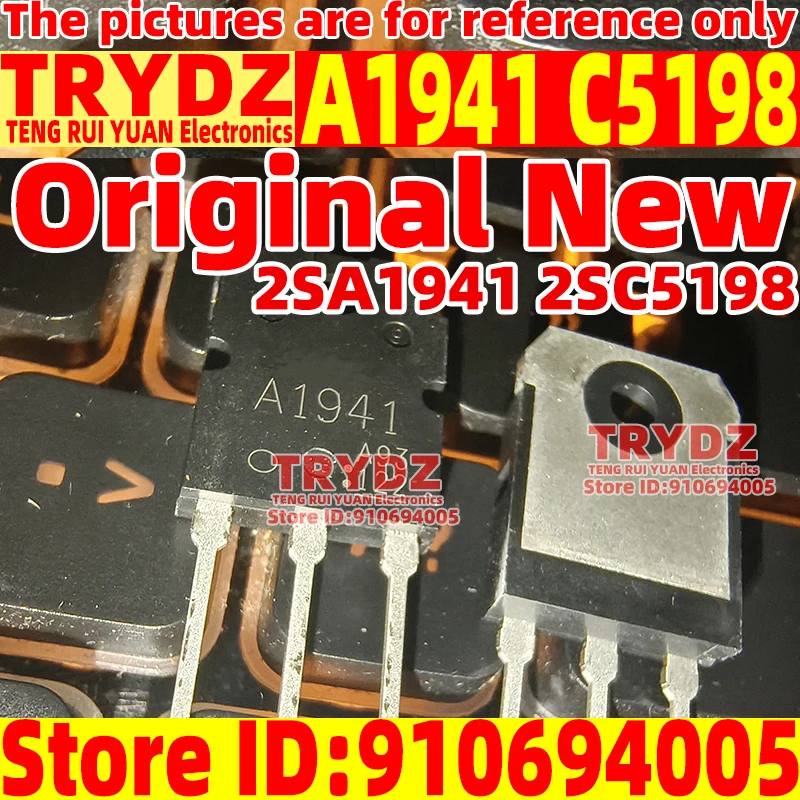 5-1pcs Original new A1941 C5198 2SA1941 2SC5198 TO-3P Audio power amplifier transistor