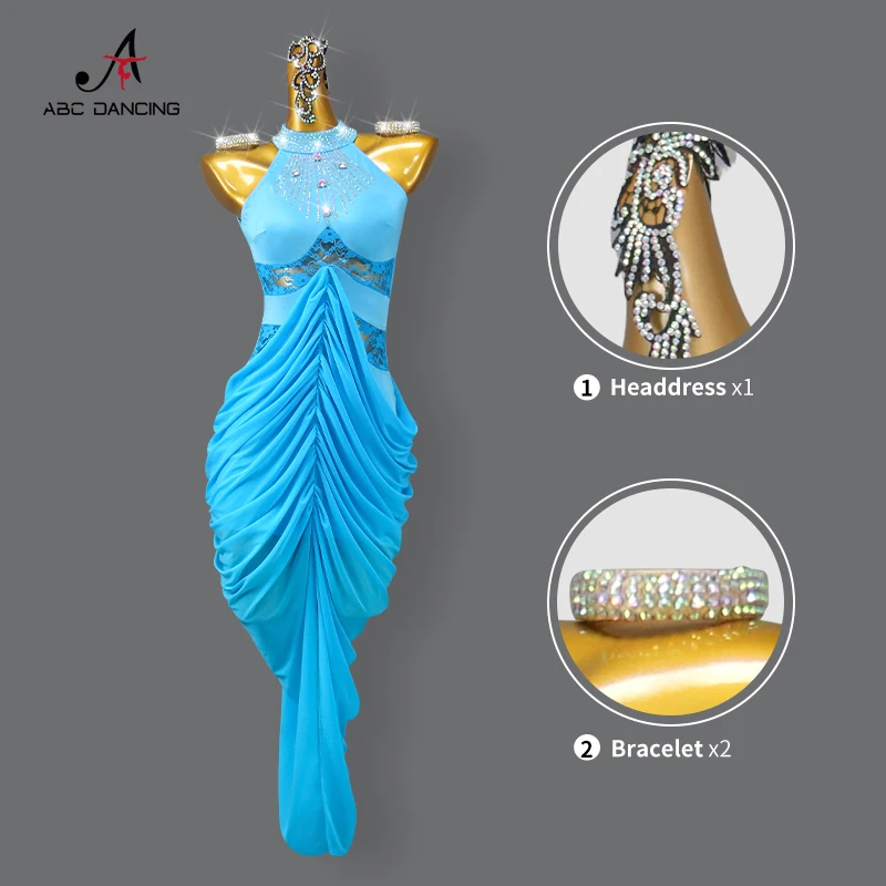 Costume de concours de danse latine pour femmes, robe de soirée pour salle de bal, vêtements de danse pour filles, vêtements de bal d'entraînement, fêtes de sport sur scène Sexy, 2025