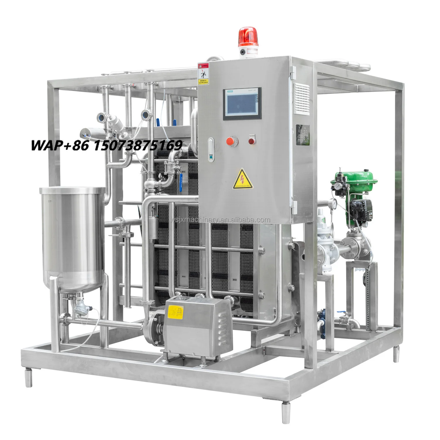 Plate Continuous Juice Pasteurizer Honey Pasteurizer Machine