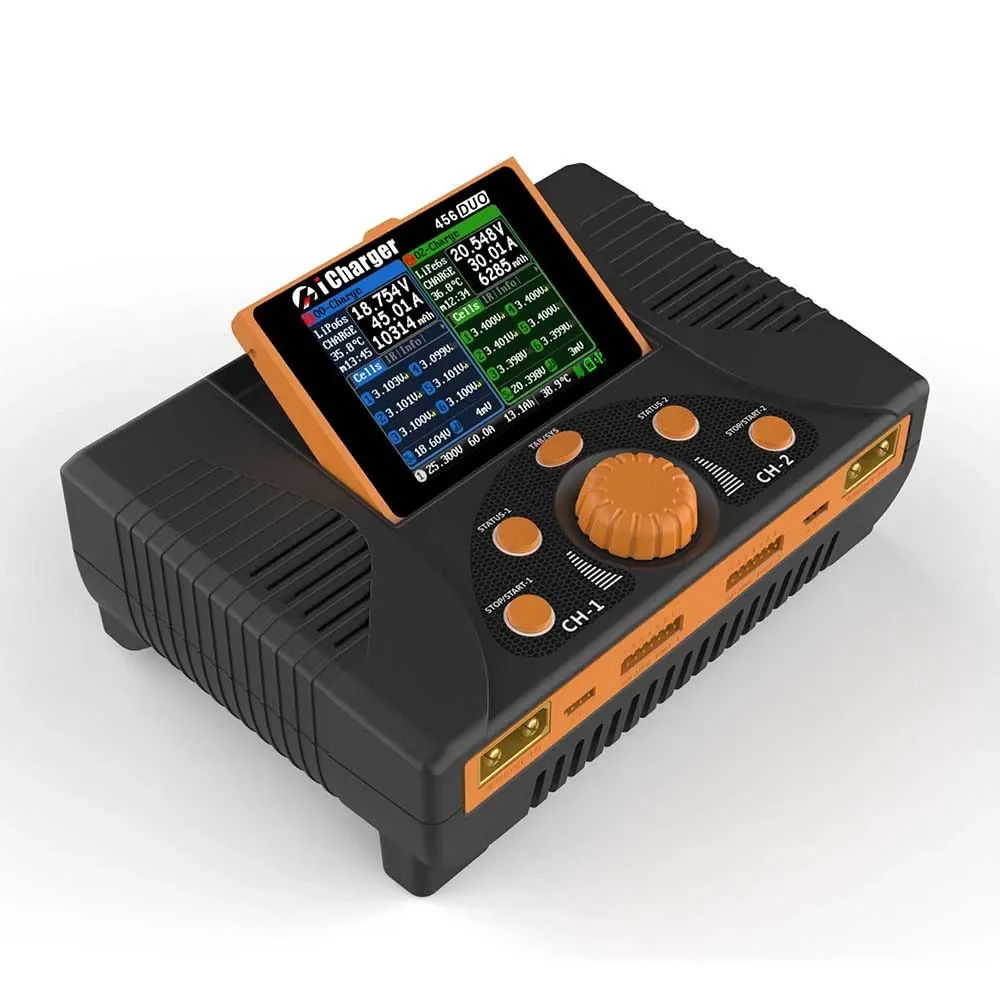 Charger 456 DUO High-Power Dual-Channel Balance DC Charger 2200W 45A 6S Composite Material Made in China for Vehicles & RC Toys