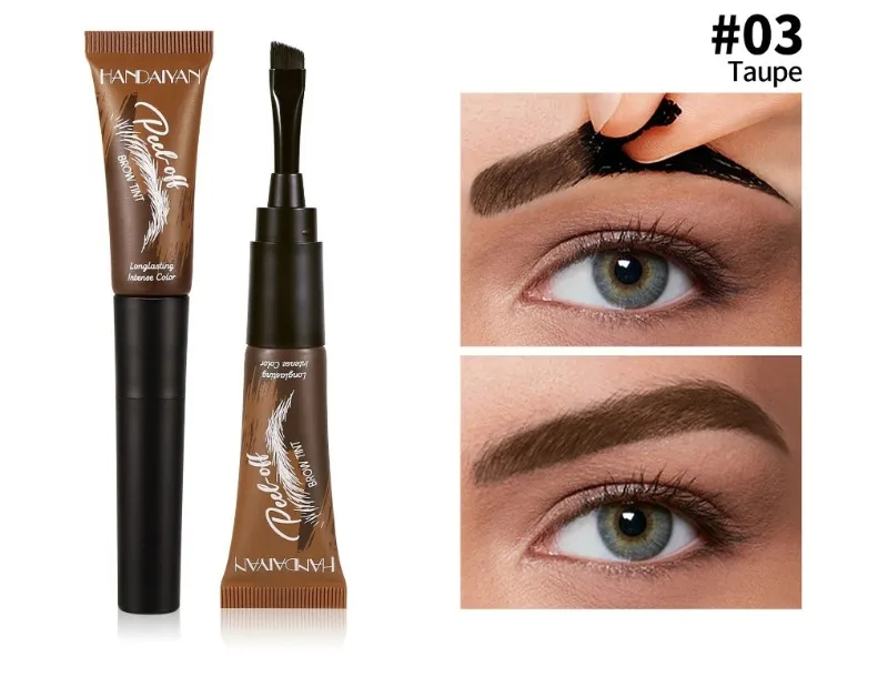 5-farbiges, abziehbares Augenbrauengel und Pinsel in einem, langanhaltende, intensive Farbe, schweißresistent, semi-permanente Augenbrauenfarbe, Augen-Make-up – Detail 12